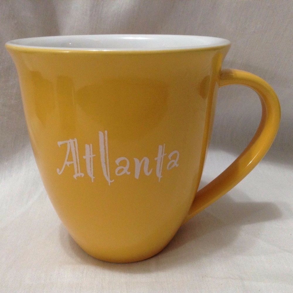 Atlanta Mustard Yellow 16 Oz Large Ceramic Mug